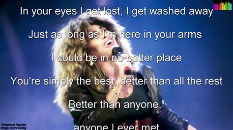 übersetzung simply the best|simply the best lyrics.